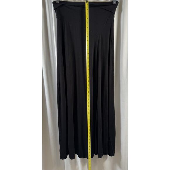 Max Studio Fold Over Waist Maxi Jersey Skirt, Black, Sz: M, 73-20 - Picture 9 of 16